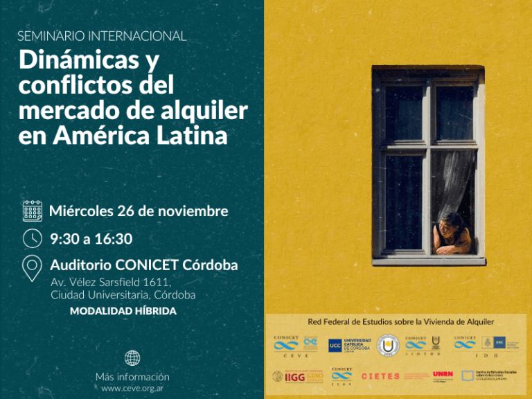SEMINARIO INTERNACIONAL “Dinámicas y conflictos en el mercado de alquiler en América Latina”